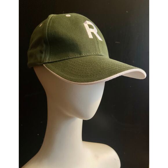 HIT WEAR Green/White 'R' Velcro Back Baseball Cap Unisex sz OS - Picture 2 of 8